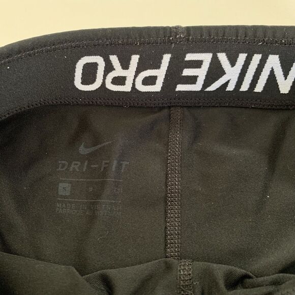 NIKE Pro Training Tights Dri-FIT Women S Black Running Workout Gym Athletic 27" - Picture 4 of 11